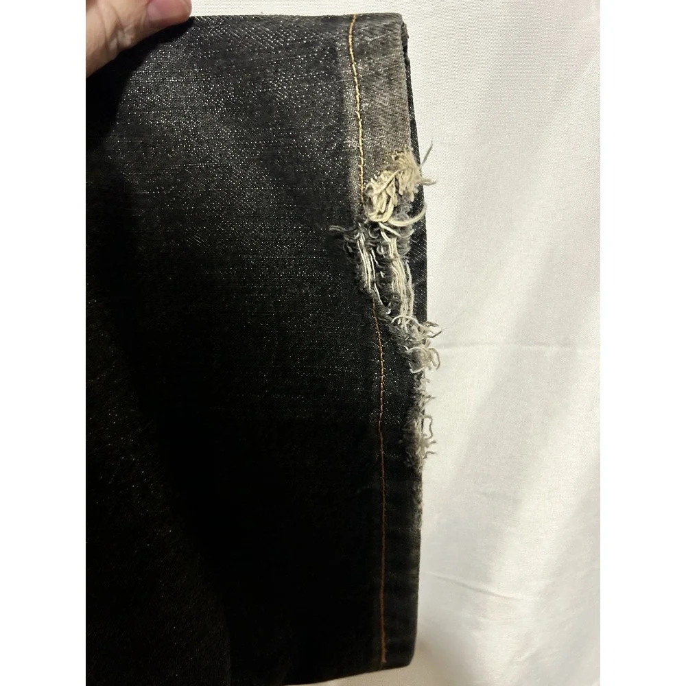 Nautica Jeans Co Dark Wash Denim‎ Jeans Mens 40x32 Straight Fit Distressed Y2K